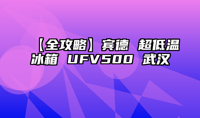 【全攻略】宾德 超低温冰箱 UFV500 武汉